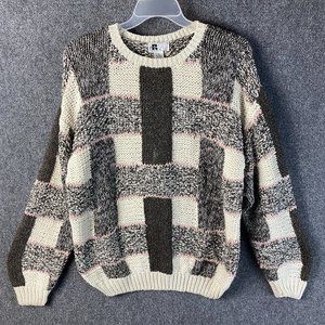 ReUnion Silk Sweater Large Women's Pullover Knitted Silk Blend Multicolor L